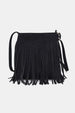 Suede Fringe Shoulder Bag – Bohemian-Inspired Casual Accessory
