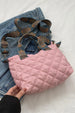 Bubble Textured Handbag with Adjustable Printed Strap – Spacious Structured Shoulder Bag