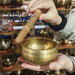 Handmade Brass Tibetan Singing Bowl with Sanskrit – Stress Relief Tool