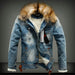 Men’s Thick Denim Jacket Coat with Stylish Fit & Warm Lining