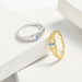 925 Sterling Silver Inlaid Zircon Ring – Elegant Adjustable Design