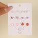 6-Pieces Set Earrings Jewelry Exquisite Resin Butterfly Flower Love Stud Earrings