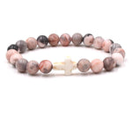Unisex Beaded Cross Charm Bracelet – Fashion Jewelry Accessory