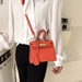 Women's PU Leather Kelly Bag in Solid Candy Colors with Shoulder Strap