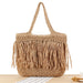 Handwoven Tassel Crossbody Bag – Resort-Inspired Spacious Shoulder Tote