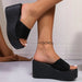 Open Toe Platform Wedge Sandals for Women – Casual Summer Footwear