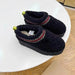 Women's Fur Slippers Ankle Boots Platform Short Plush Warm Flip Flops Cotton Shoes