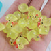 Resin Luminous Cartoon Duck Ornament Keychain and DIY Car Decoration