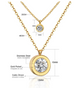 Double Pendants Necklace Fine Gold Chain Women's Fashion Jewelry