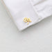 Custom Engraved French Cufflinks For Men With Personalized English Letter Design