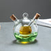 Dual-Layer Glass Kitchen Oil and Vinegar Bottle with Sealed Design