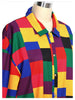 Colorful Patchwork Women’s Casual T-Shirt with Preppy Style