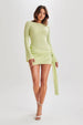 Long Sleeve Short Dress Women's Couture Sexy Knitted Dress