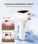 Handheld IPL Hair Removal Device with Replaceable Head and Ice Cooling Feature