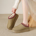 Women's Chunky Platform Plush Ankle Boots Suede Cotton Padded Shoes