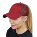 Ponytail Mesh Cap – Snapback Baseball Hat for Women and Men