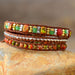 Natural Stone Woven Bracelet with Adjustable Fit for Men and Women