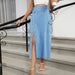 European Semi-Elastic Denim Workwear Style Casual Skirt for Women