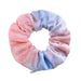 Trendy Tie-Dye Velvet Zipper Large Intestine Hair Loop for Stylish Look