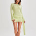 Long Sleeve Short Dress Women's Couture Sexy Knitted Dress