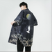 Men's Fashion Print Long Crane Hanfu Japanese Large Cardigan Cloak