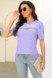 Patchwork Round Neck Pullover T-Shirt With Simple And Modern Aesthetic