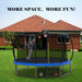 12FT Outdoor Recreational Kids Trampoline with Safety Net and Ladder