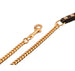 10mm Stainless Steel Leather Golden Medium Sized Dog Traction Chain