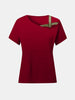 Asymmetrical Neck Short Sleeve T-Shirt for Modern Casual Outfits