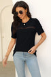 Patchwork Round Neck Pullover T-Shirt With Simple And Modern Aesthetic