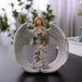Nordic Resin Angel Family Sculpture Decoration for Living Room or Bookcase