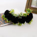 Handmade Velvet Flower Wreath Headband for Weddings and Vacations