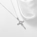 925 Sterling Silver Heart Cross Necklace – Minimalist Style for Women