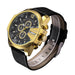 Military Quartz Watch for Men - Leather Watchband Sports Wristwatch