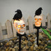 Halloween Outdoor Solar Garden Light Resin Skull Crow Decorative Light