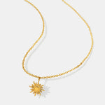 Women's Sun Pendant Clavicle Necklace in Titanium Steel – Simple Design