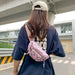 Checkered Nylon Crossbody Bag – Adjustable Strap Travel Bag