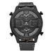 Men’s Sports Watch - Quartz Analog-Digital Wristwatch with Leather Strap