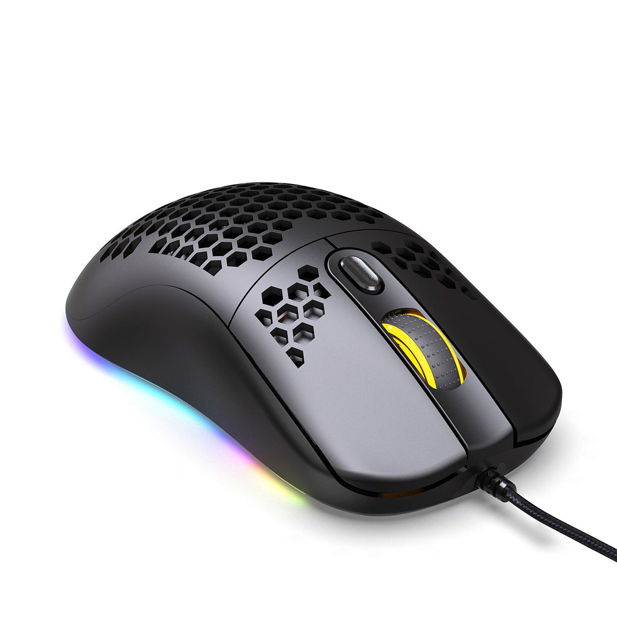 Hollow Hole RGB Gaming Mouse with Luminous LED Light for Office PC Use ...