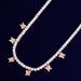 Butterfly Pendant 4mm 1 Row Chain Necklace Women Fashion Jewelry
