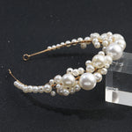 Retro Bridal Headpiece with Simple Pearl Band for Weddings