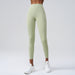 Women's High Elastic Fitness Pants With Wrinkled Waist And Shaping Support