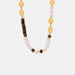 Freshwater Pearl & Tiger Eye Titanium Necklace – Pig Nose Chain Design