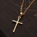 Gold Black Crystal Jesus Cross Pendant Necklace for Men & Women Jewelry