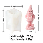 Christmas Dwarf Candle Molds 3D Santa Claus Scented Model Ornaments