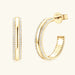 925 Sterling Silver Moissanite C Hoop Earrings for Women Jewelry