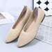 Women's Pointed Flat Bottom Shoes Breathable Hollowed Out Cloth Shoes