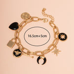 Women's Trendy Heart-Shaped Small Lock Bee Disc Bracelet Women's Jewelry