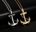 Stainless Steel Anchor Pendant Necklace for Men Nautical Pirate Jewelry
