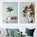 Palm Tree and Ocean Canvas Wall Art – Coastal Beach Decor
